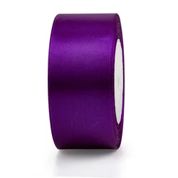 Elegant Red Satin Ribbon for Gift Packaging and Crafting (Dark purple)