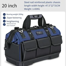 Heavy-Duty Waterproof Electrician Tool Organizer with Multi Pockets (20 inch Plastic base)