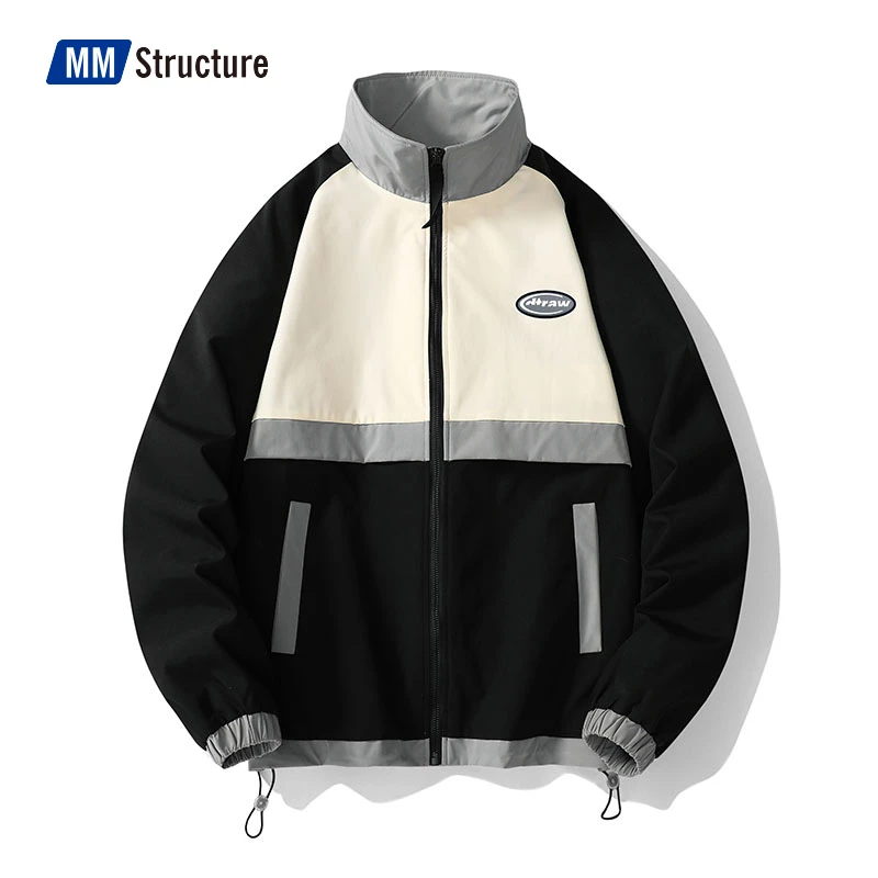 Men's Patchwork college Jacket Boyfriend Style Oversized Windbreak Hip Hop Streetwear male High quality Spring Casual Light Coat mens puffer jacket