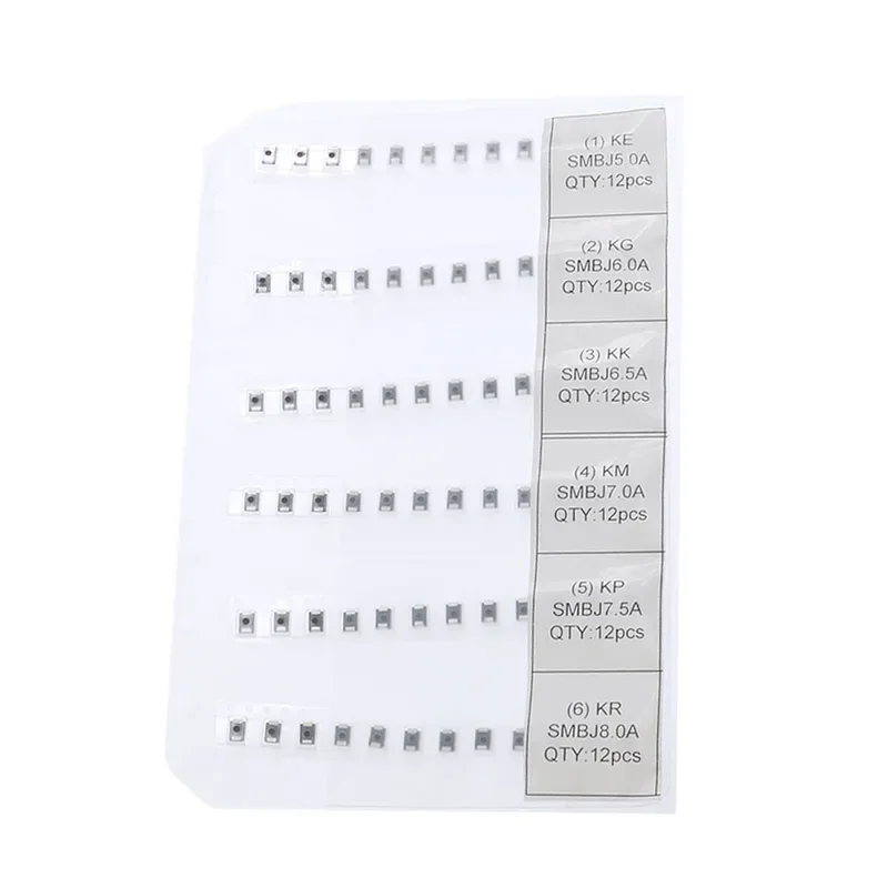 564Pcs 47Value one/Two Way TVS Diode Assorted kit SMBJ5.0A-SMBJ188A Book Assorted kit