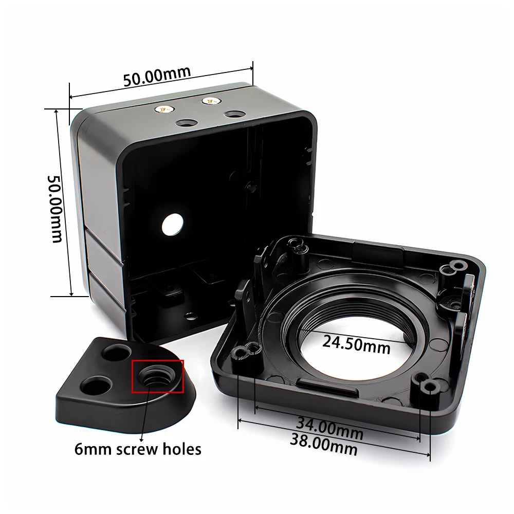 Industrial Aluminum Cover Metal Mini Camera Shell Housing Case CS Mount For 38x3