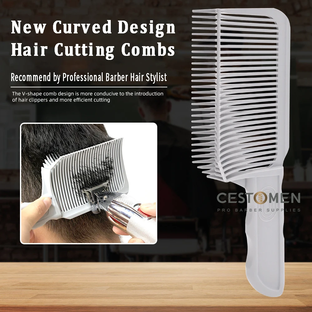 

1/2pcs Men Barber Fading Comb Professional Flat Top Hair Styling Combs Anti-static Hair Cutting Fade Comb Salon Hairdresser Tool