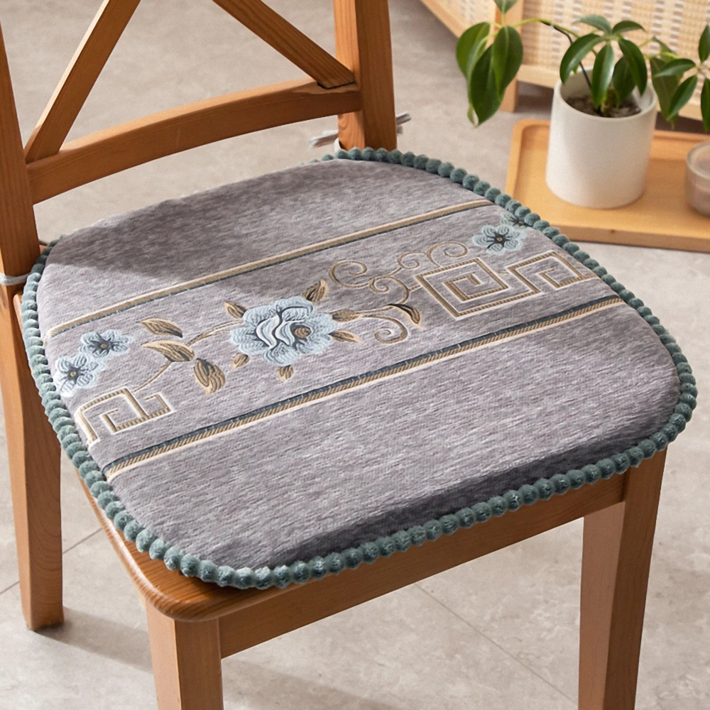 Jacquard Dicke rutschfeste Esstisch Kissen Home Restaurant Hotel Hochzeit Party Stuhl Dekor Kissen Chenille Stuhl Sitzkissen – Detail 7