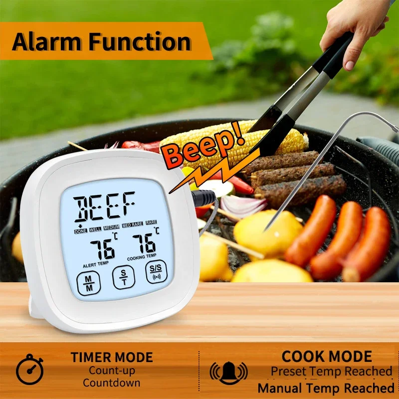 Digital LCD Thermometer Küche Kochen Lebensmittel BBQ Fleisch