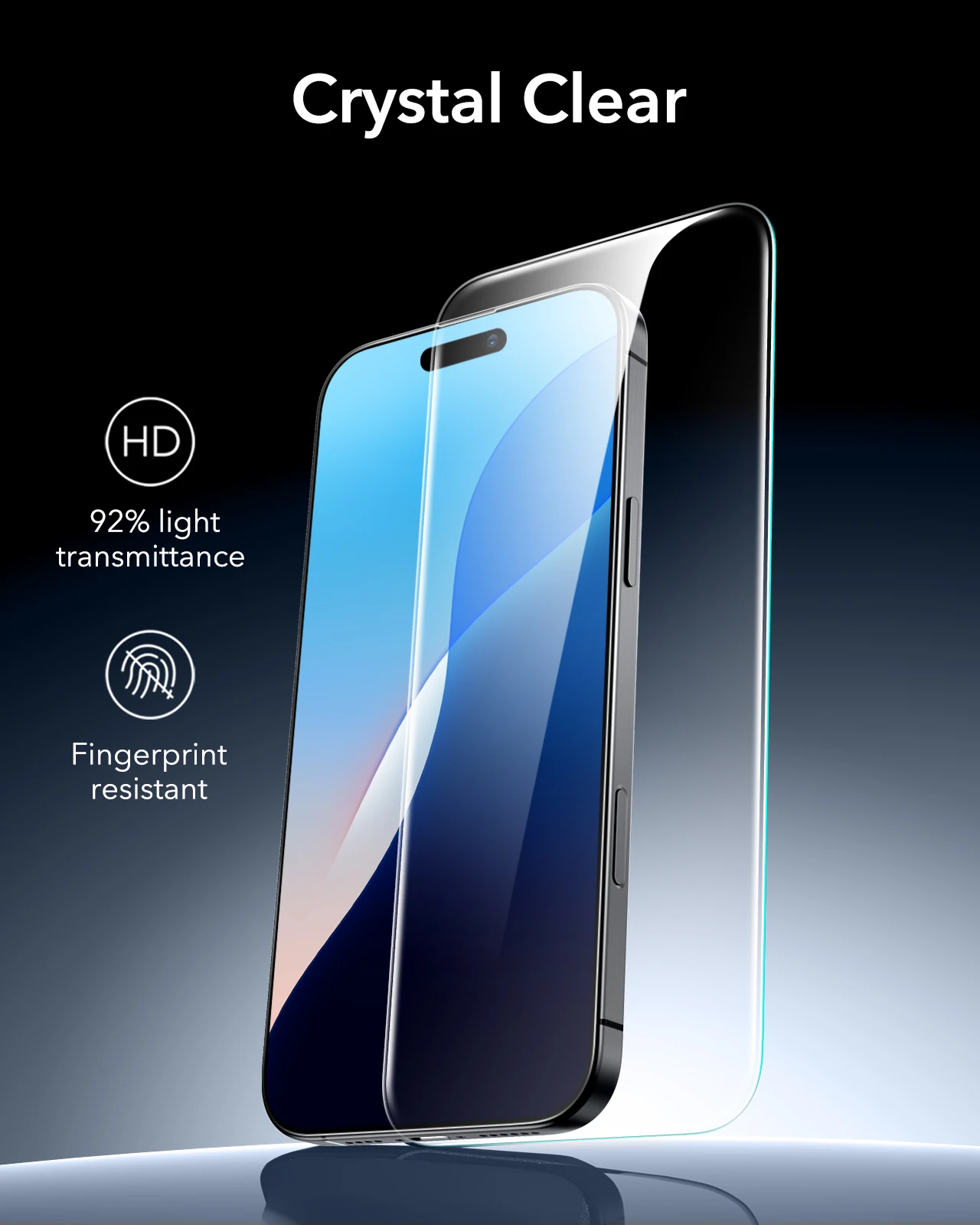 واقي شاشة زجاجي ESR لهاتف iPhone 13-17 Pro Max (3...