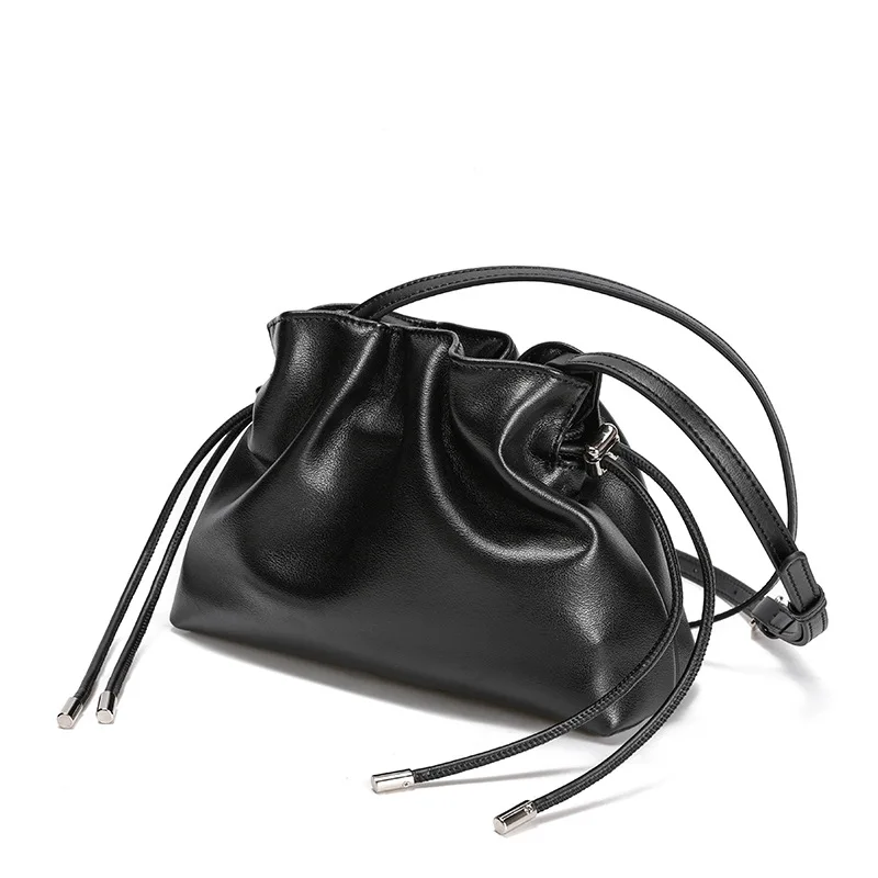 Luxury Pleated Cloud Crossbody Bag - Premium Genuine Leather