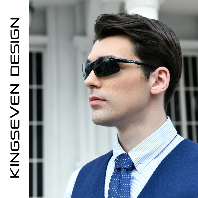 Genuine KINGSEVEN Polarized Men Aluminum Sunglasses Driving Mirror Lens Male Sun Glasses Aviation Women For Men Eyewear_voghion.com