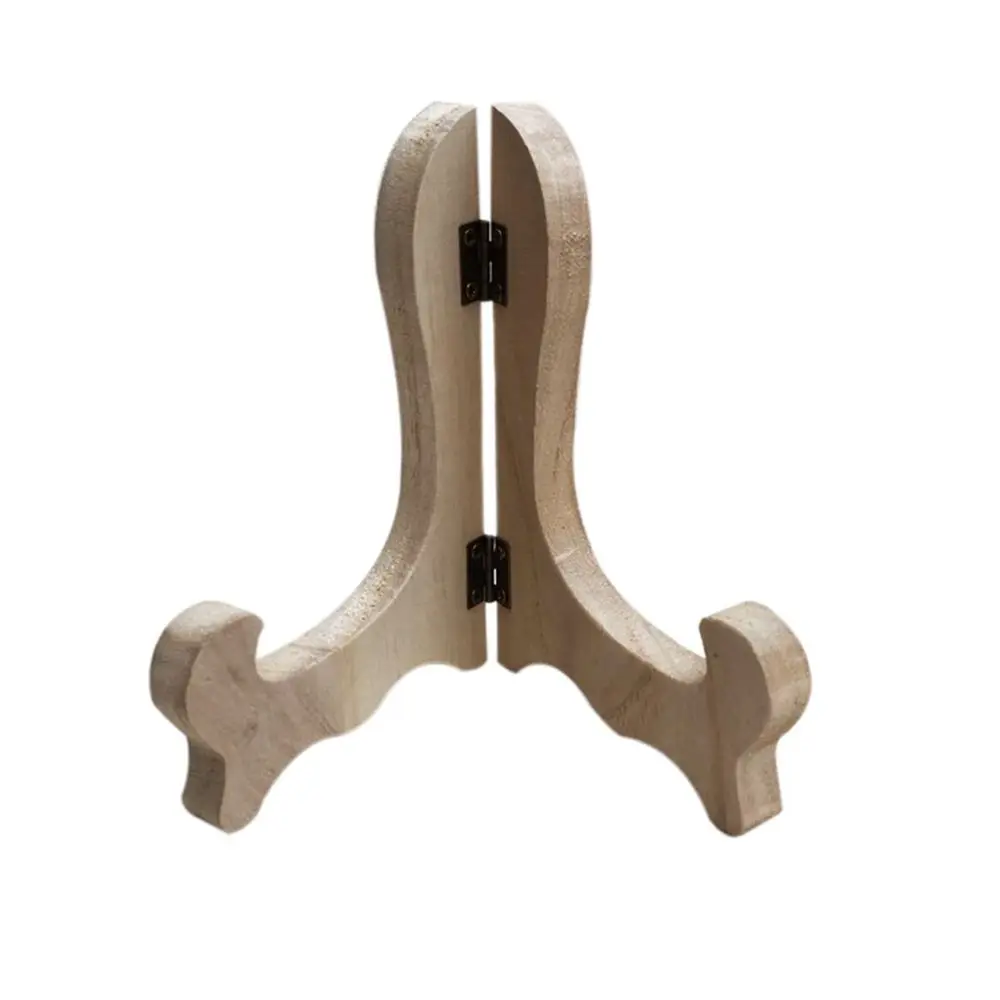 מתכוונן בציר עץ תצוגת Stand להצגת דקורטיבי צלחת קערת מדליית ספר תמונה מסגרת אוסף מחזיק