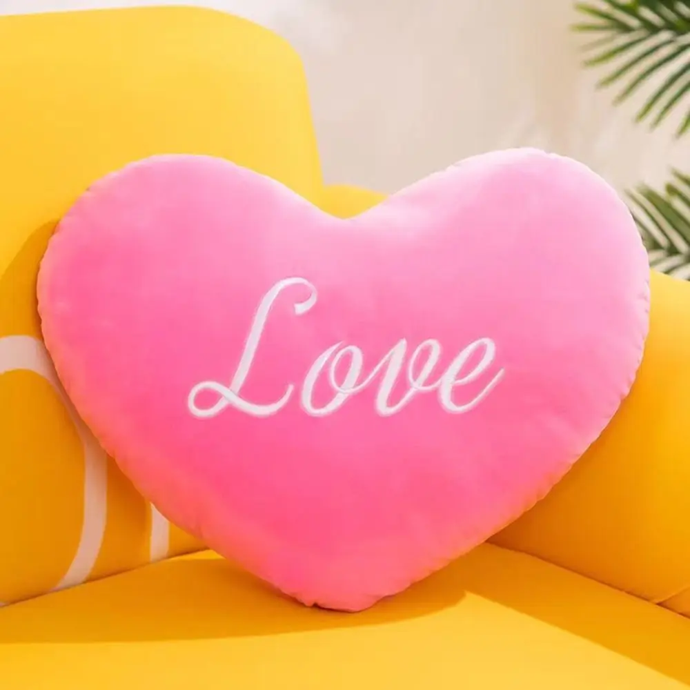 Valentines Day Heart Plush Pillow New Home Decorative for Birthday Stuffed Pillow Hot Heart Shape Soft
