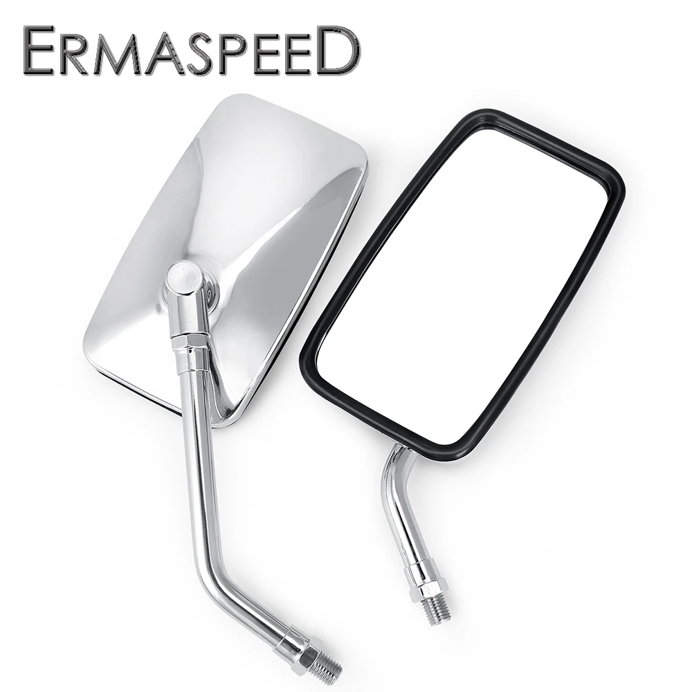 10MMChromeMotorcycleRearviewMirrorsUniversalATVHandlebarSide