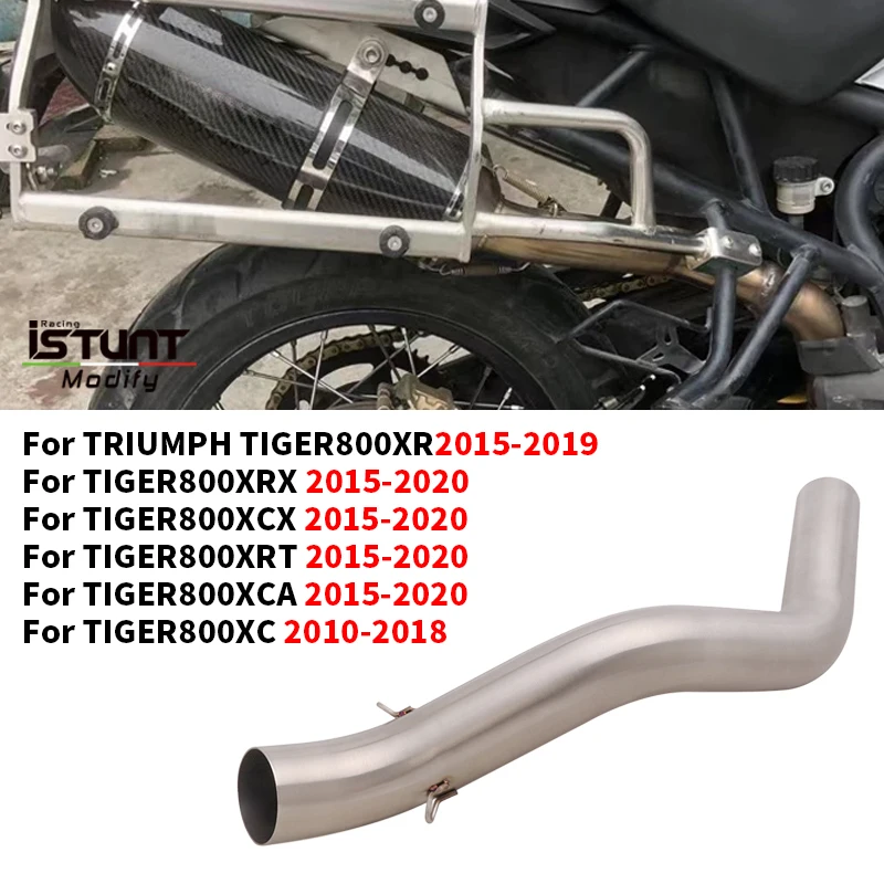 

Slip-On For TRIUMPH Tiger 800 XR XRX XRT XC XCA XCX Motorcycle Exhaust Escape Systems Modified 51mm Muffler Middle Link Pipe