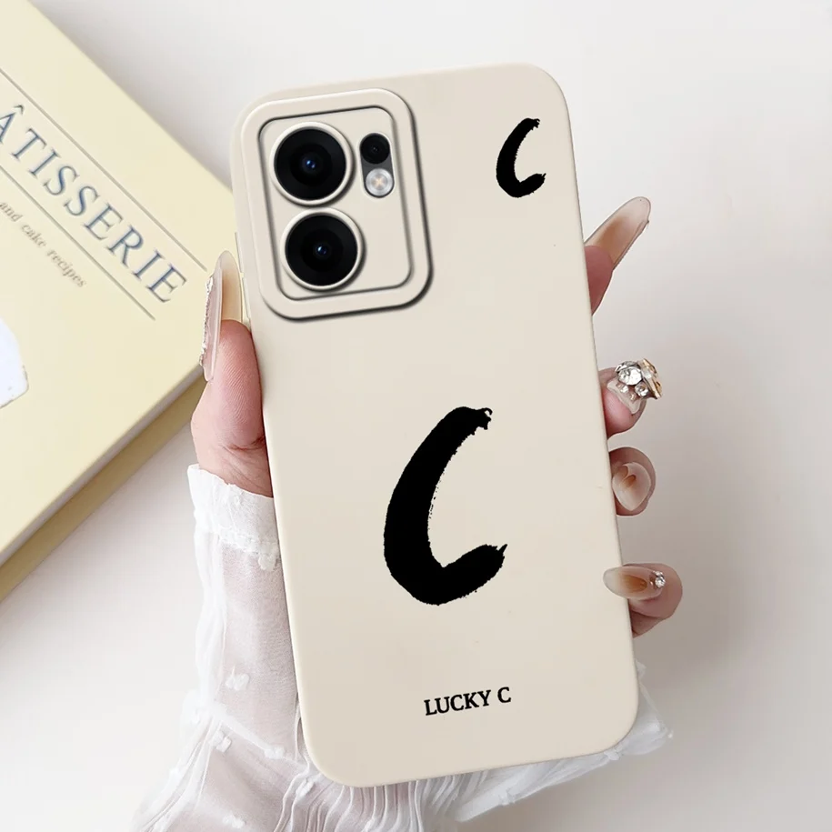 Stylish Cute Letters Shockproof Back Cover with Camera Lens Protection