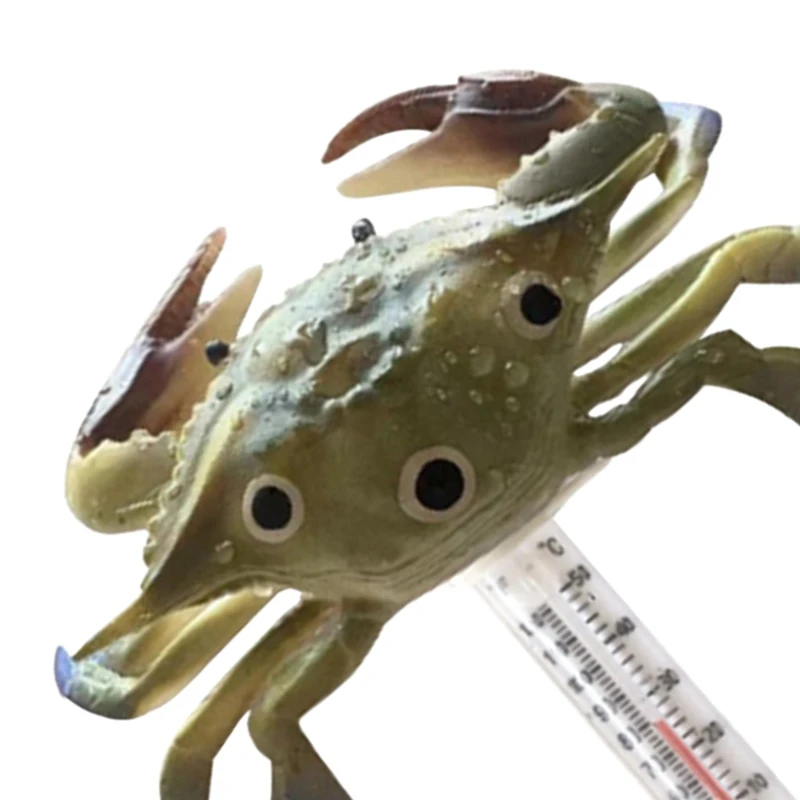 ABXE-Pool Thermometer Floating Easy Read Large Size Pool Thermometer Ocean Animal Shaped Thermometer(Crab)
