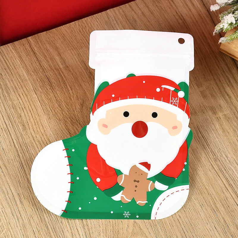 5/10 stücke Weihnachten Geschenk Tasche Für Süßigkeiten Schokolade Cookie Nougat Keks Verpackung Tasche 2024 Navidad Natal Noel Weihnachten Süßigkeiten Cookie taschen – Detail 6