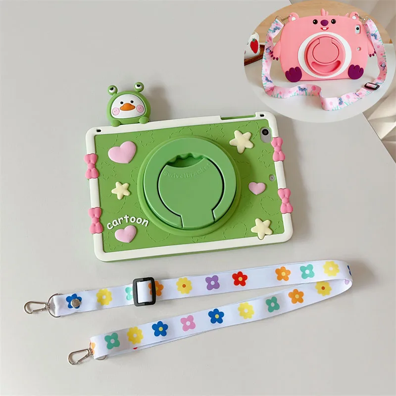 

For iPad Air 3 4 Case 2020 iPad 10.2 Cover 7th 8th 9th Generation Shockproof Kids Tablet funda iPad Pro 10.5 11 2021 Ring Holder