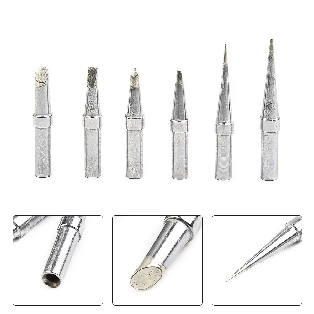 6 PCS/Set Soldering Iron Tips Replacement ET Soldering Iron Tips For Weller WE1010NA WESD51 WES50/51 PES50/51 LR21 Series Solder