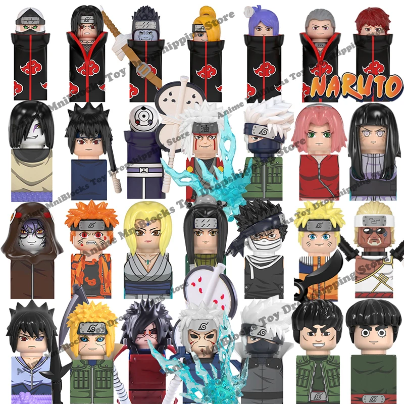 

WM6105 WM6106 WM6107 WM6108 WM6109 Naruto blocks cartoon dolls Jiraiya Itachi Madara mini bricks action toy figures kids gifts