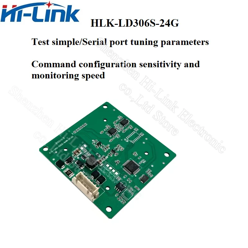 Free Shipping HLK- LD306S 24G speed radar module 70mA vehicle speed monitoring RS485 1km/h serial communication 150m Detection 3