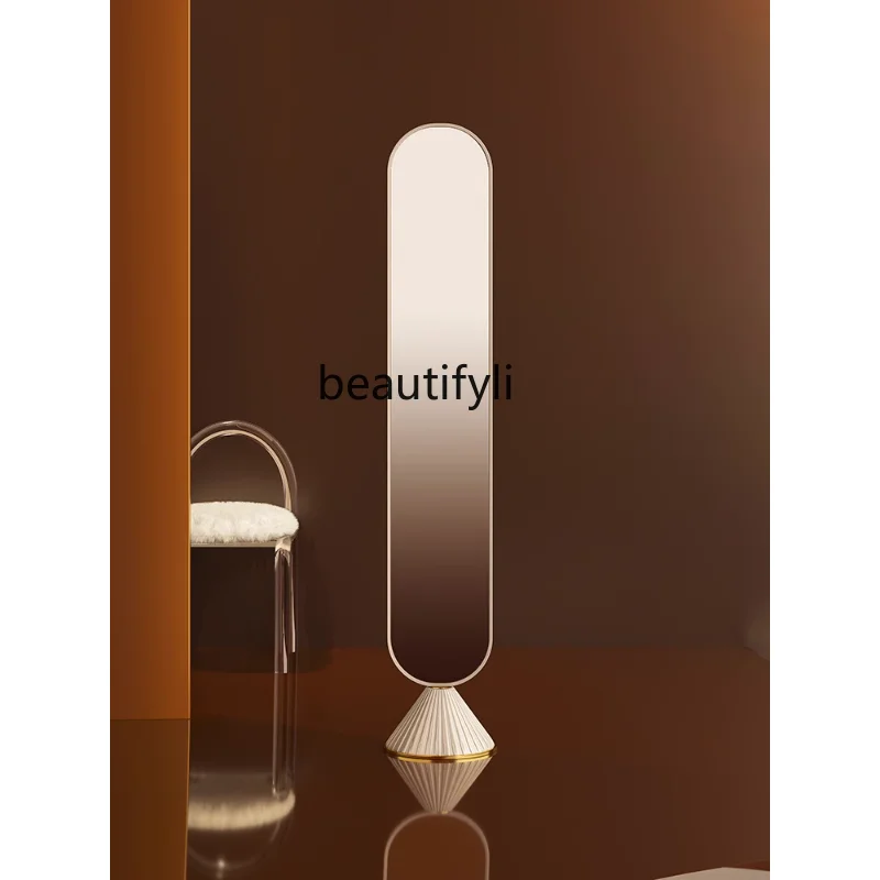 

Floor Full-Length Mirror Light Luxury Fitting Mirror Vertical Entrance Ins Style Home Girl Bedroom