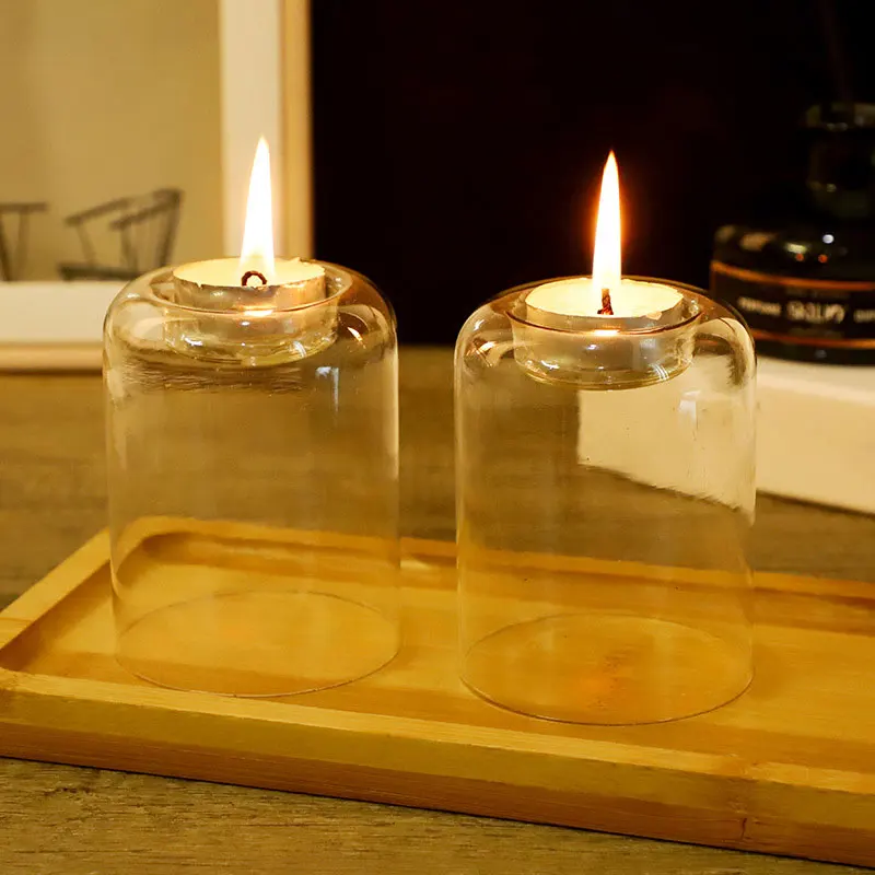 Transparent Glass Candle Holder Wedding Dinner Table Decoration Bar Party Christmas Candlestick Rustic Round Glass Candlestick 3 Transparent Glass Candle Holder Wedding Dinner Table Decoration Bar Party Christmas Candlestick Rustic Round Glass Candlestick 3