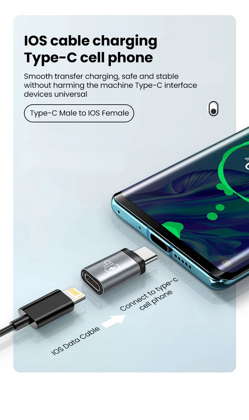 Olaf 20W Lightning Female To USB C Male Charger Adapter For iPhone 15 Huawei Xiaomi Samsung IOS To Type C Adaptador