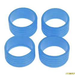 Silicone Tennis Racket Grip Rings - Set of 4 (Blue)