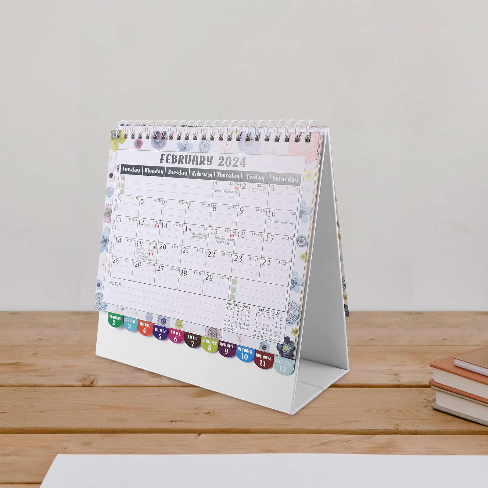 

2024 Desk Calendar Standing Flip Calendar Year The Dragon Desktop English Calendar Stand Up Calendar Monthly Desk Pad