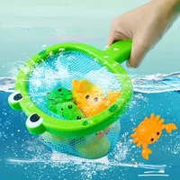 1set Water Playing Toy Water Playing Swimming Cute Fun Fishing Net, Animal Bathroom Playing Water Toy 2