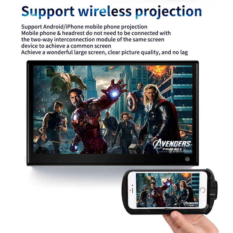 14 pouces nouvelle tablette appuie-tête de télévision portable 4K Android  10.0 p
