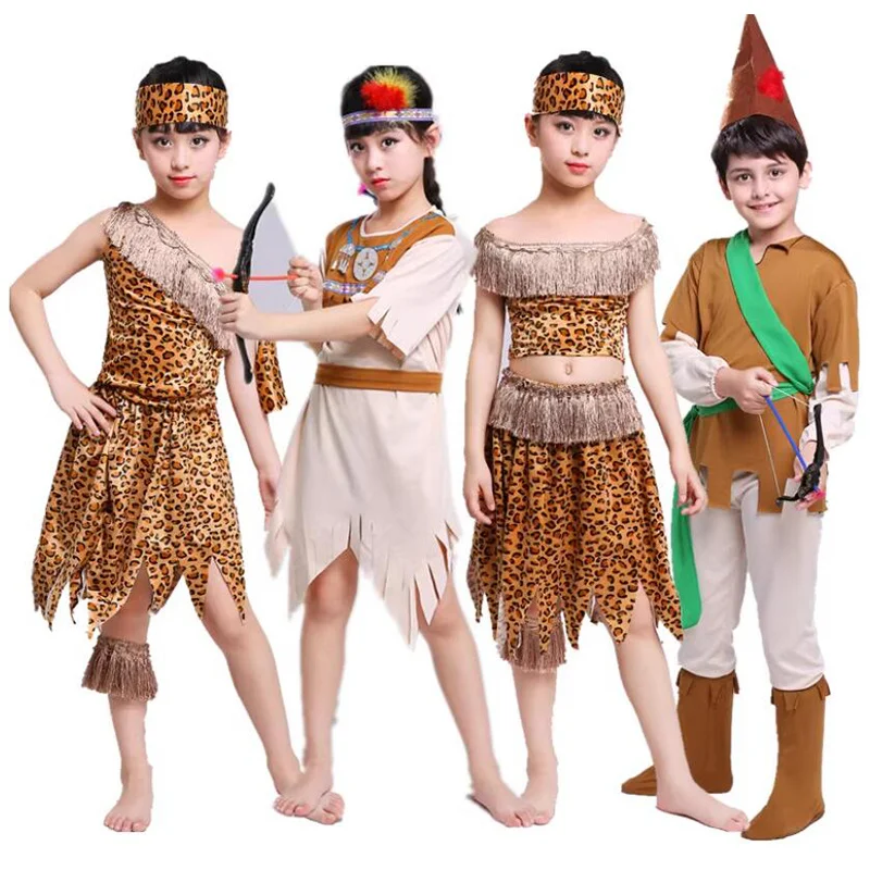 

Костюм для показа сцены и восточных танцев, костюм с леопардовым принтом, Детский костюм для косплея на Хэллоуин для девочек и мальчиков, реквизит для детей