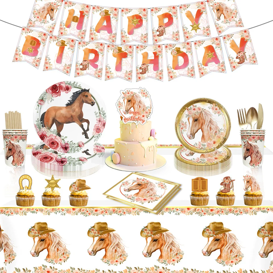 Decorazione per festa di compleanno per cavalli Stoviglie