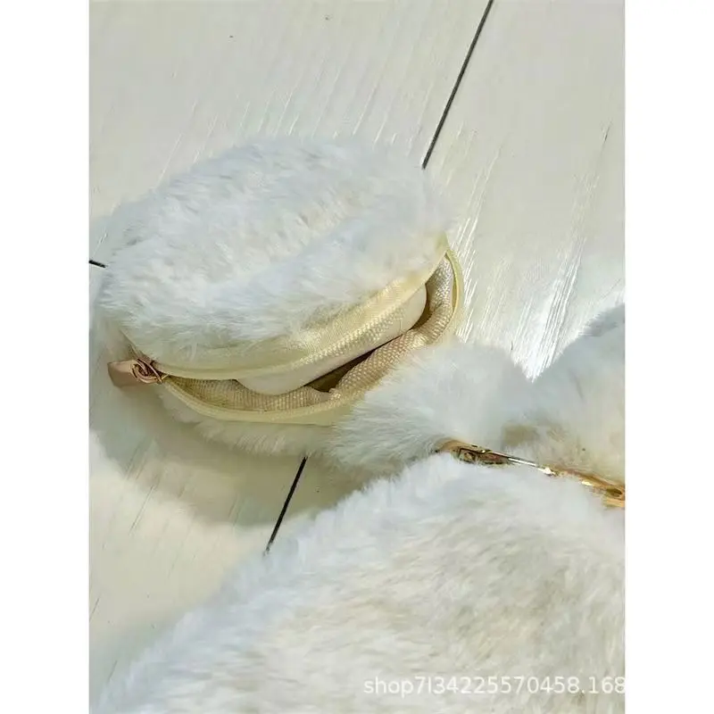 MINISO Hello Kitty Underarm Bag Autumn and Winter New Cartoon Cute Exquisite Plush Shoulder Bag Women Handbags