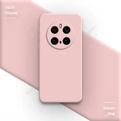 Liquid Silicone Lens Protection Back Cover for Honor Magic Series - Soft Square Design (Sakura Pink)