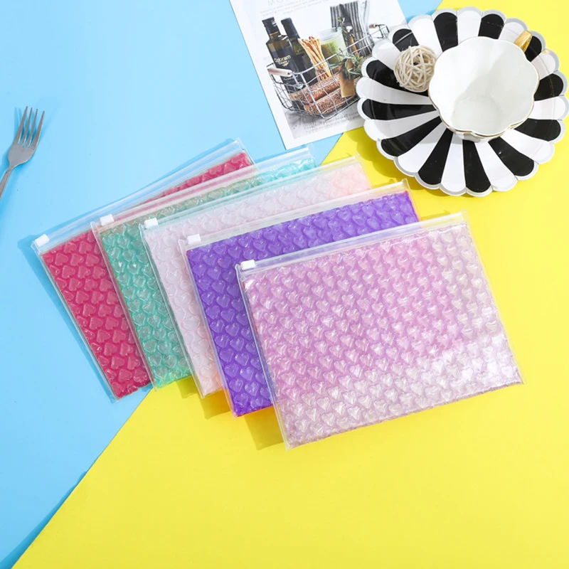 1PCPackagingBagHeartShapedBubbleBagEnvelopePlasticZiplockBagZipperLockMailers