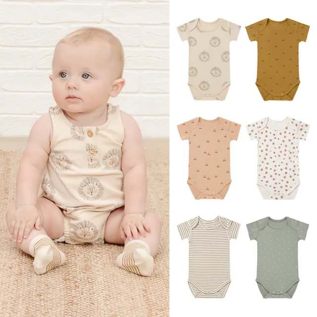 Body en coton à manches courtes pour nouveau-né, vêtements pour bébé garçon,  fille, 0 à 24 mois - AliExpress