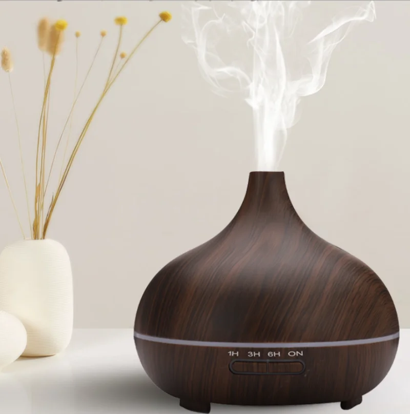 

Diffuser Aromatherapy Essential Oil Diffuser Wood Grain Ultrasonic Air Humidifier Cool with 7 Color LED Light Mini Diffuser
