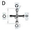 Multifunction Cross Switch Square Key Wrench Alloy Universal Triangle For Elevator Electrical Cupboard Box Train Cabinet 3