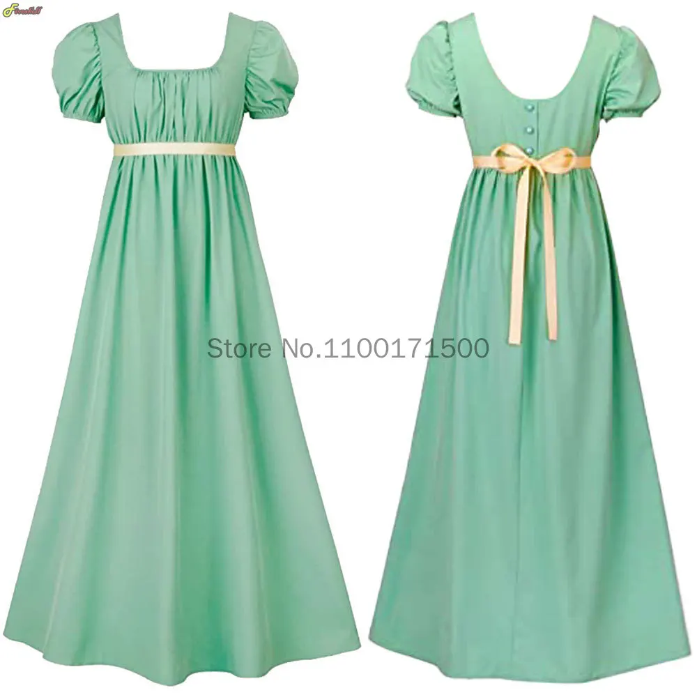 Vestido de fiesta de té, traje de Cosplay de Bridgerton, manga