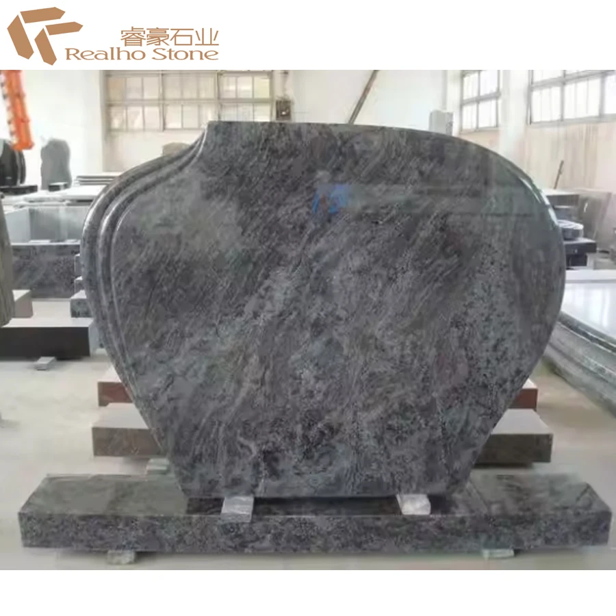 Affordable Multicolor Granite Monument Headstone Russian Design