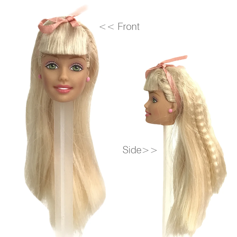 NK 1 Pcs 30CM Princess Doll flaws Head Girl Play House Dressing Up Toys For 1/6 Doll Head Not perfect Long Hair Heads JJ