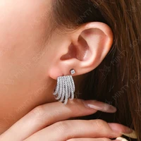 MINTYBOX S925 Sterling Silver Moissanite Earrings for Women Lab Diamond StudEarring Luxury Wedding Jewelry Minimalism Gift