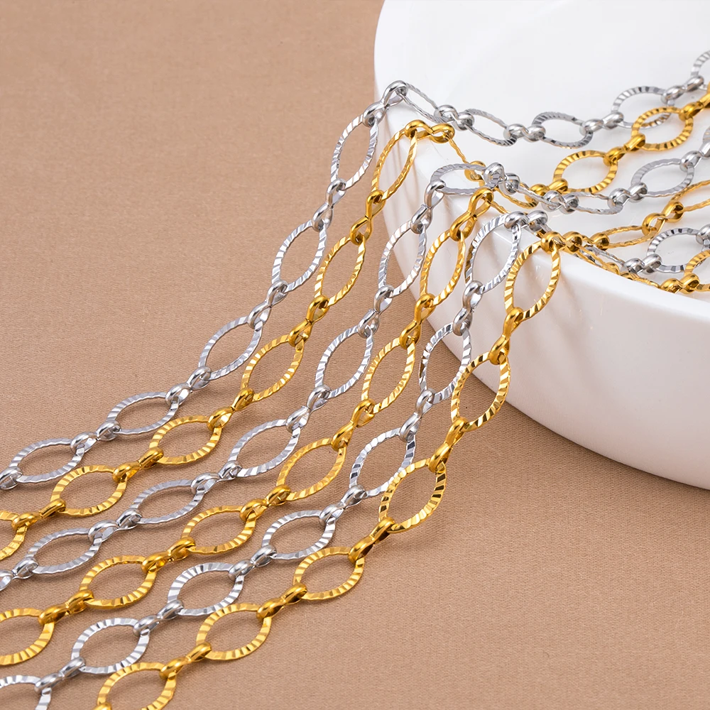 Catena In Acciaio Inox Placcata Oro 18kt 5 Metri Per Gioielli Fai Da Te - UMAOKANG Con 40 Accessori