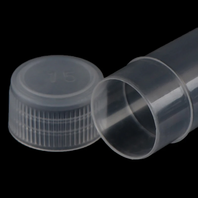 100pcs 5ml Plastic Storage Bottle Test Tubes Vials Sample Container Powder Craft Screw Cap Bottles Office School Chemistry Supplies