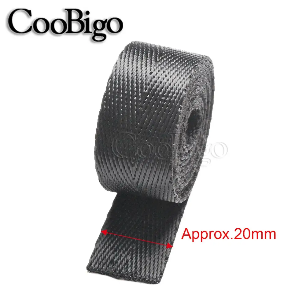 Durable Black Herringbone Woven Nylon Webbing Strap - Ideal for Sewing, Belts, Harnesses, and Bags (10 Yards, 10-50mm Width)