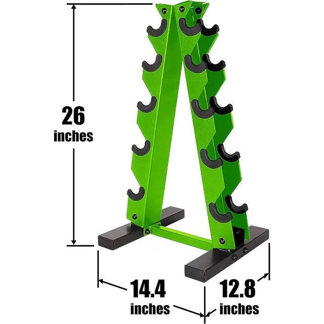 Rubber Hex Dumbbell Set with Rack 4