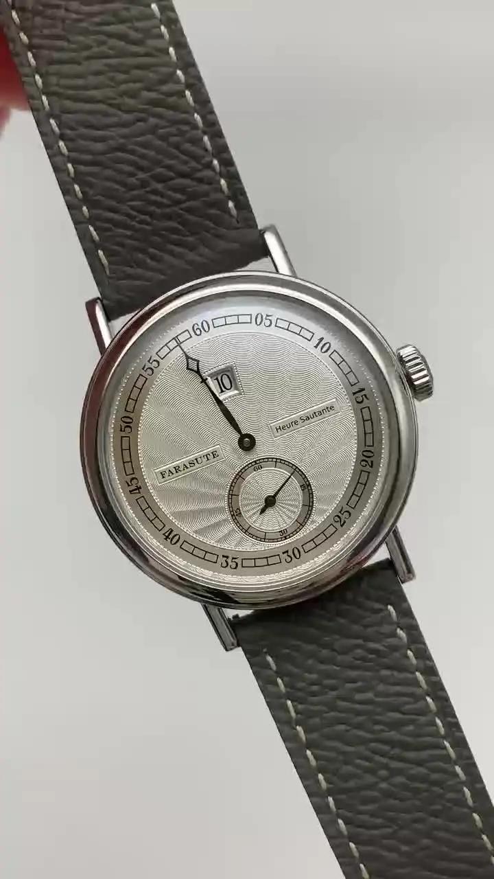 FARASUTE 男性自動機械式時計レトロ高級ジャンプアワー腕時計カモメ