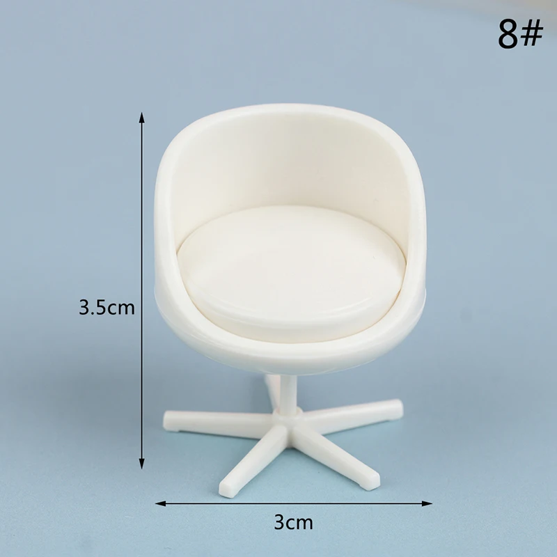 Set 4 Sedie Da Ufficio In Miniatura – Scala 1/20 – Girevoli, In ABS – Per Case Delle Bambole, Diorami E Fotografia