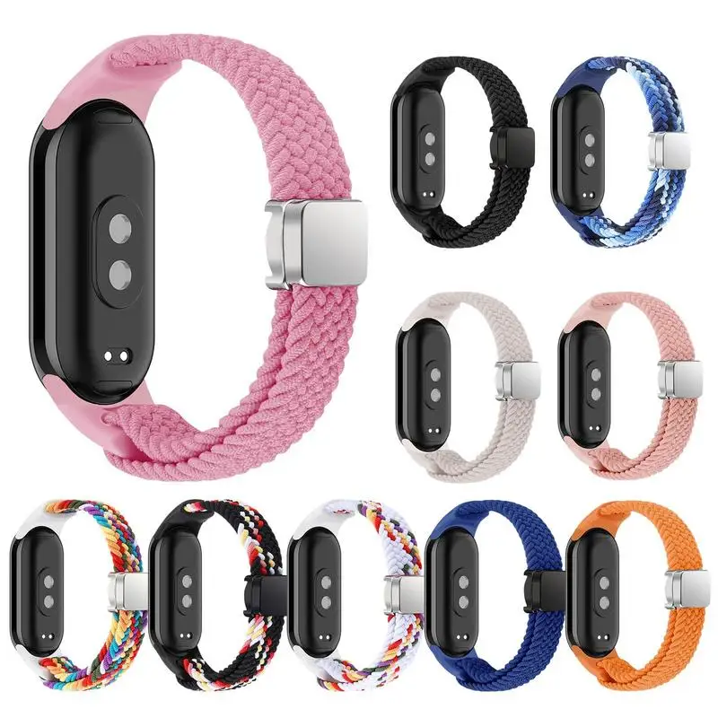 

Тканый нейлоновый ремешок для Xiaomi Mi Band 8, сменный ремешок для Miband8, спортивный браслет для смарт-браслета 8, магнитный ремешок, аксессуары