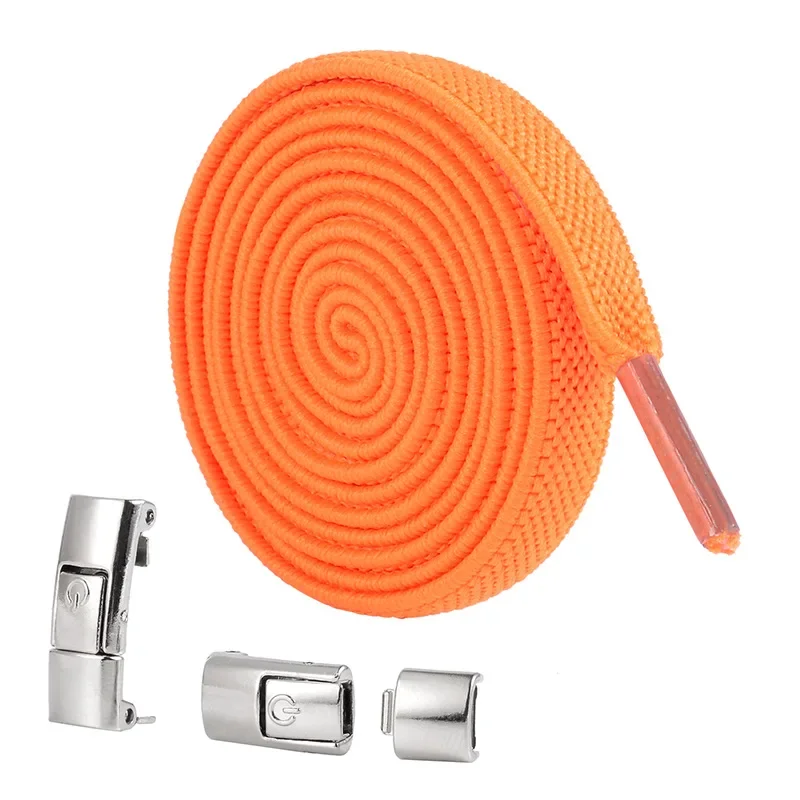 No Tie Shoe laces Press Lock Shoelaces without ties Elastic Laces Sneaker Kids Adult 8MM Widened Flat Shoelace for Shoes 1Pair shoelaces without ties