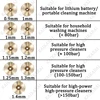 0.9mm-1.4mm Copper Core Snow Foam Cannon Orifice Nozzle Tips Thread High Pressure Foam Spray Gun Brass Replacement Nozzle Head 2